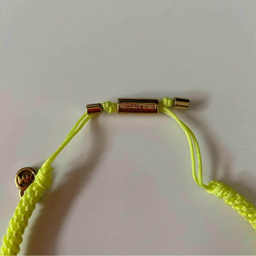 Michael Kors Yellow Macrame Pave Bracelet